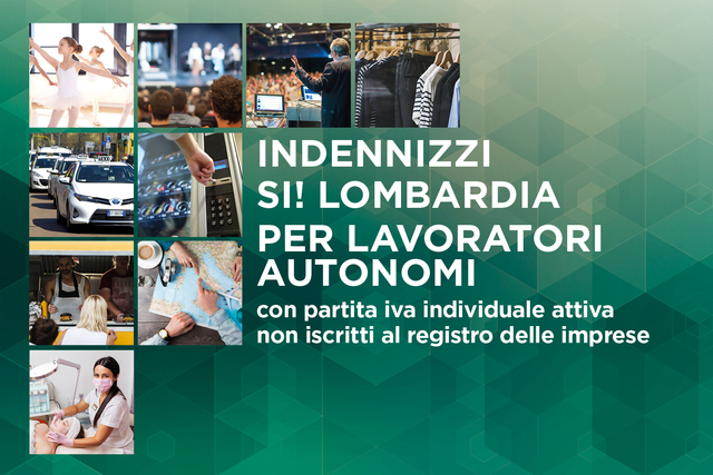 SI! Lombardia – Avviso 2 – Indennizzi per i lavoratori autonomi con partita IVA individuale attiva non iscritti al Registro delle Imprese
